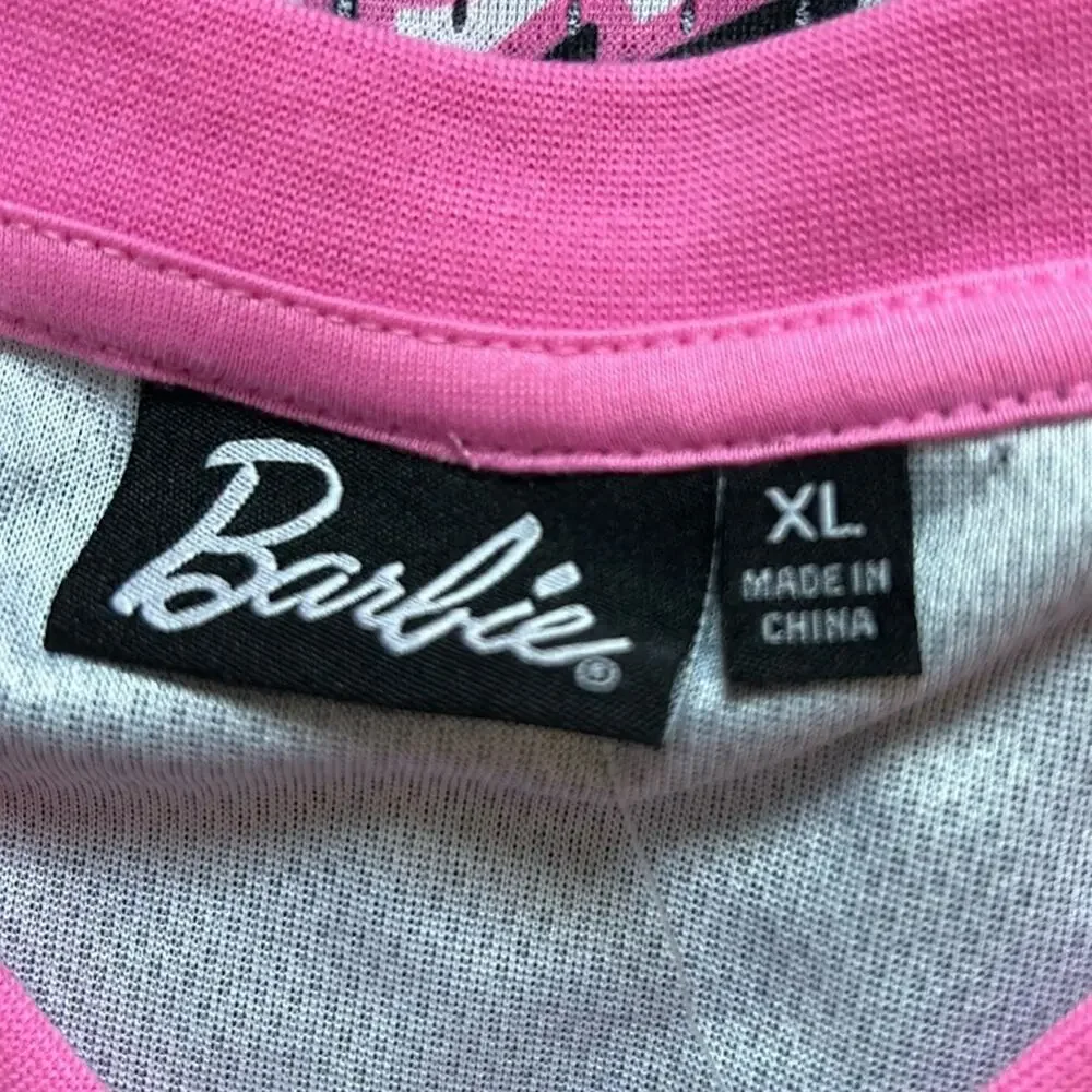 Barbie Malibu Jersey Pink And White Color Size XL NWT